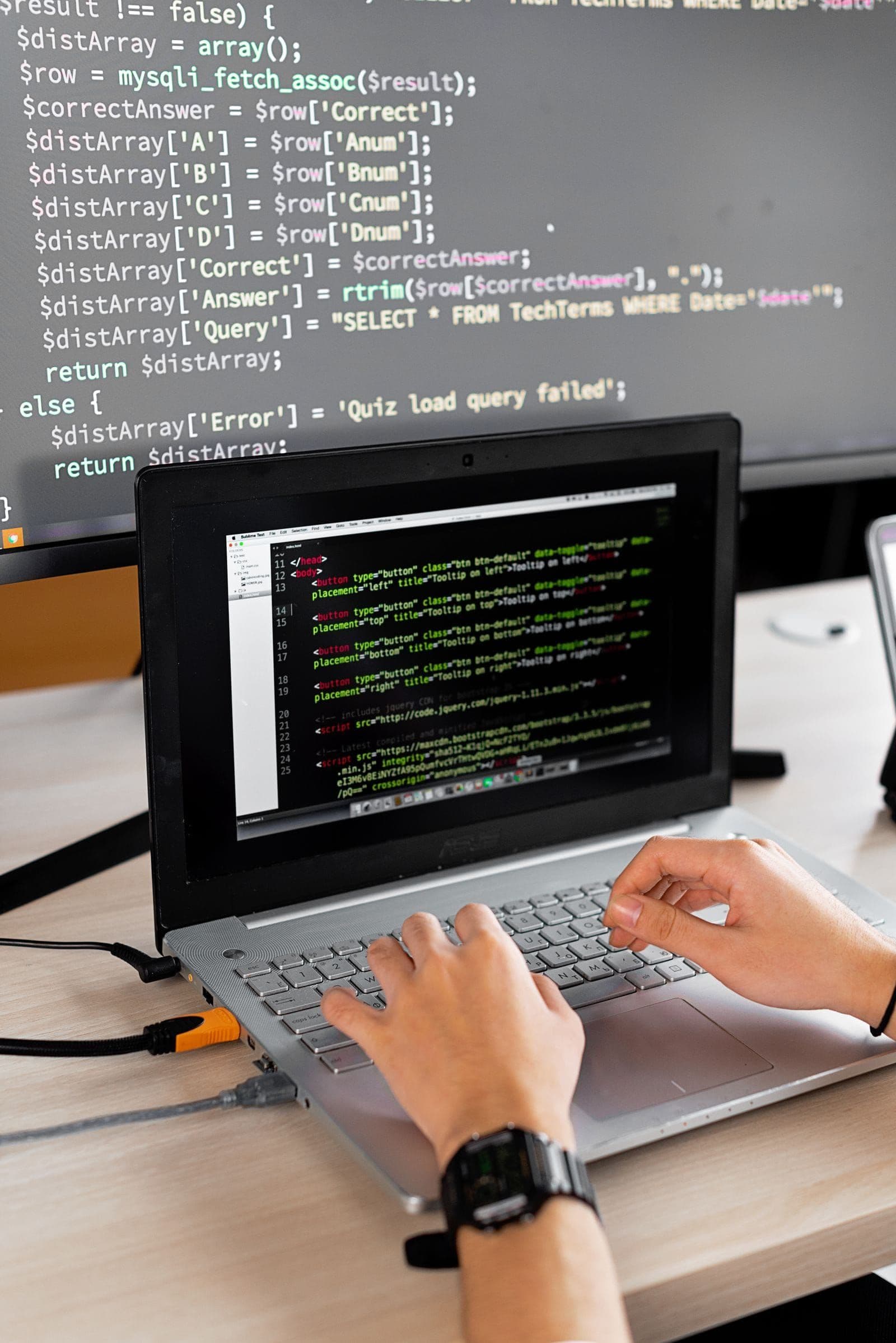 Learning to write code on a laptop