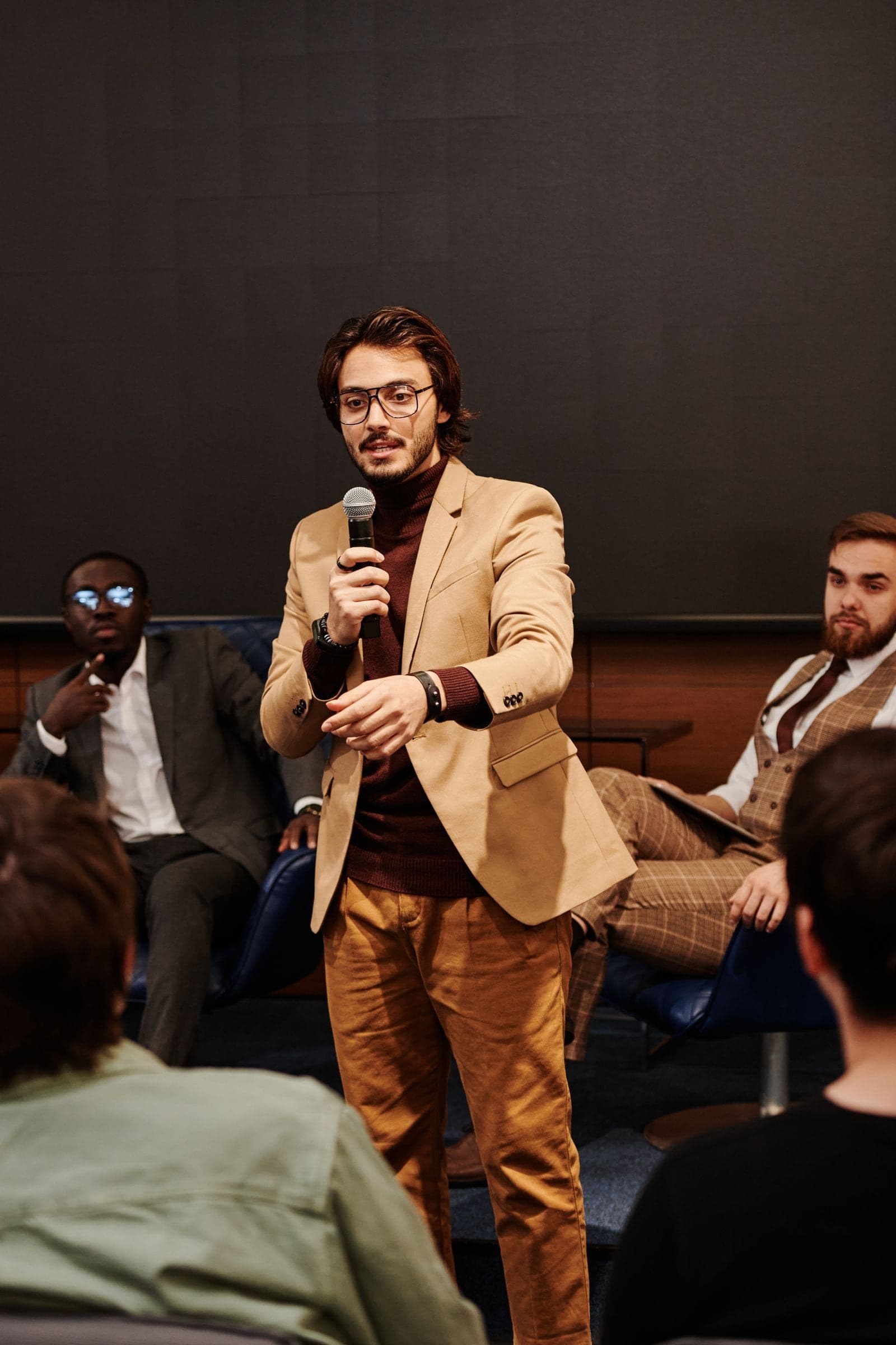Speaker presenting at a professional seminar